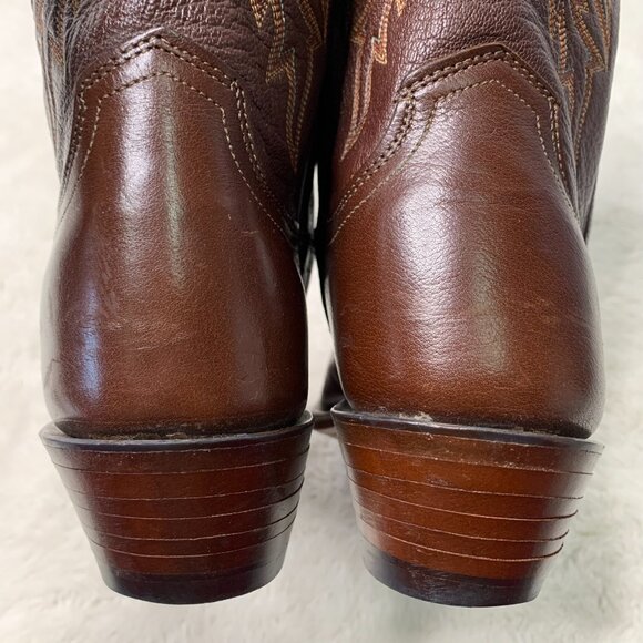 Lucchese 1883 Men's Brown Leather Lizard Western Cowboy Boots Size 9 - Picture 6 of 10